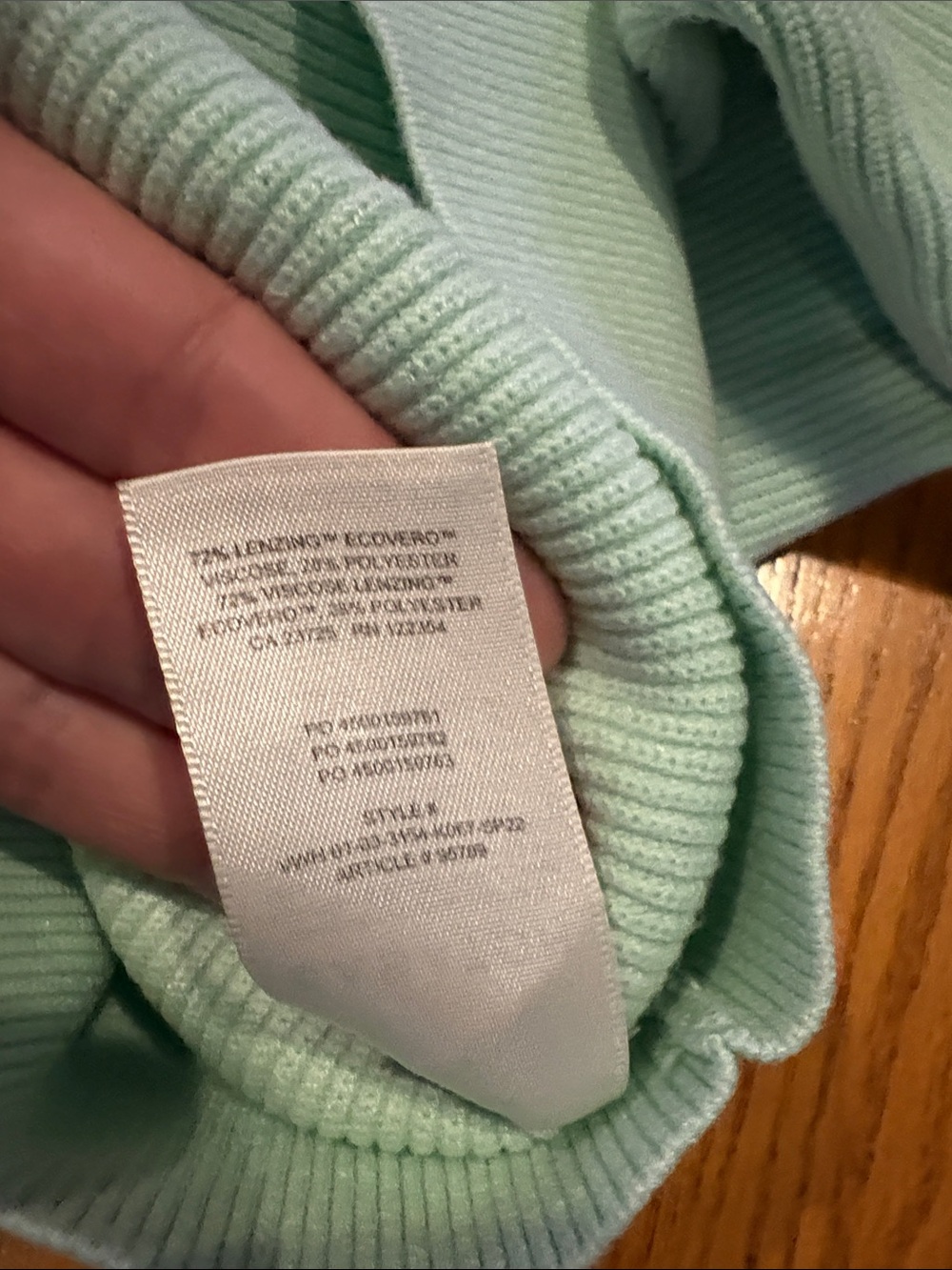Babaton Light Mint Ribbed V-Neck Button Cardigan - Picture 6 of 9